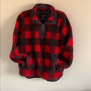 Buffalo Plaid Sherpa Abercrombie Size S